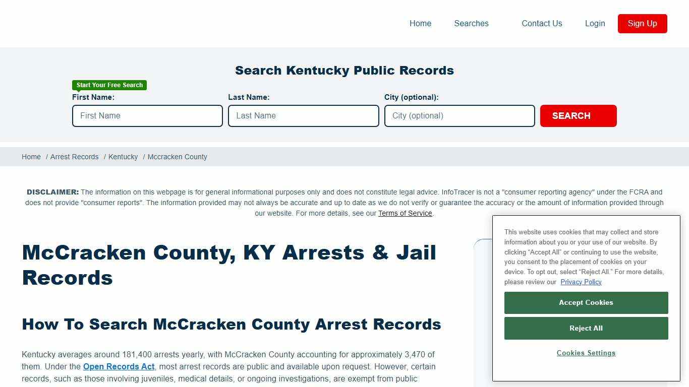 McCracken County, KY Arrests & Jail Records