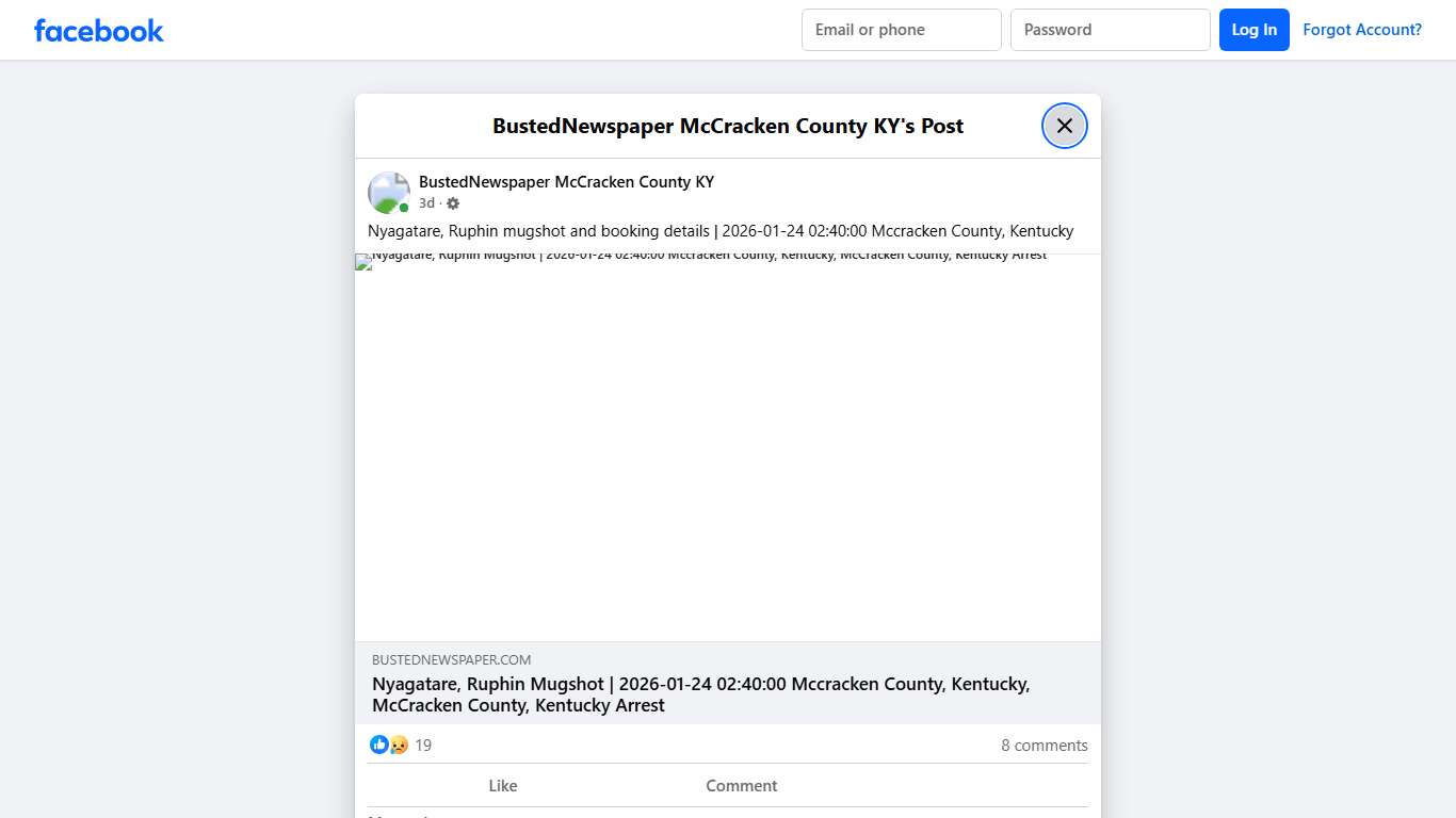 Nyagatare, Ruphin... - BustedNewspaper McCracken County KY Facebook